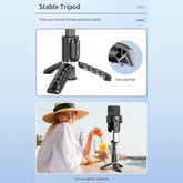 Gimbal Stabilizer for Smartphones,3-Axis Stabilizer Tracking Selfie Stick with Tripod